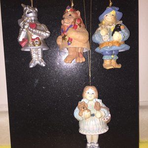 vintage Wizard of Oz porcelain ornaments set of 4